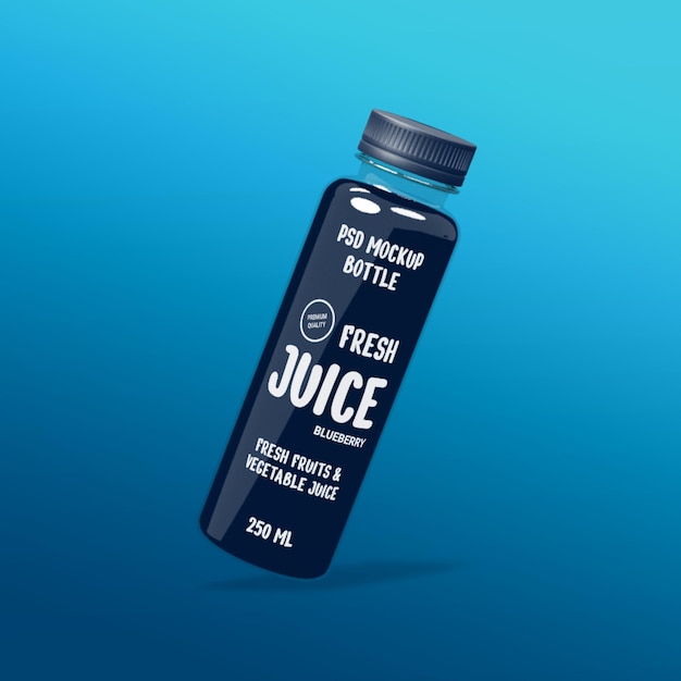 Juice glass bottle mockup