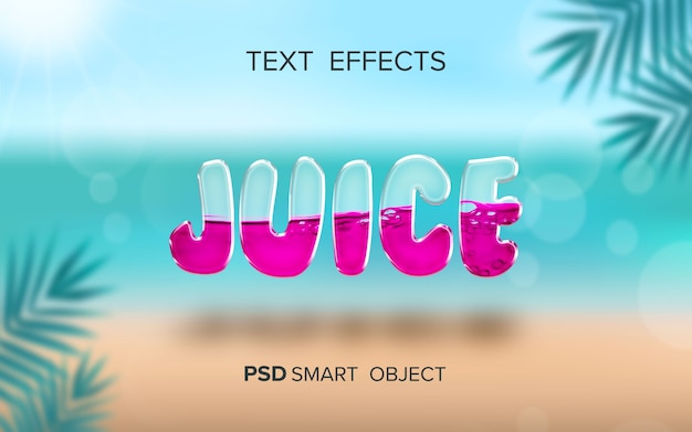 Juice liquid text effect