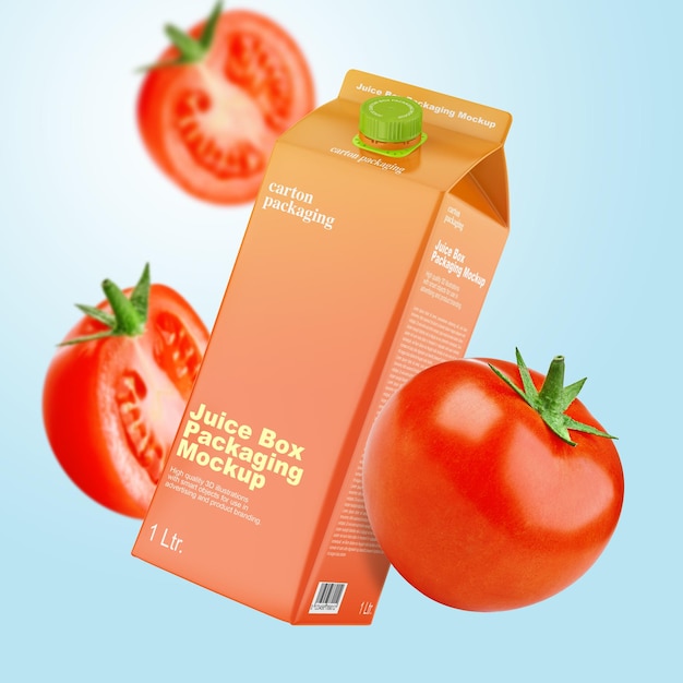 Juice packaging mockup