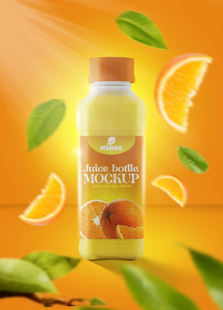 Juice Plastic Bottle Mockup