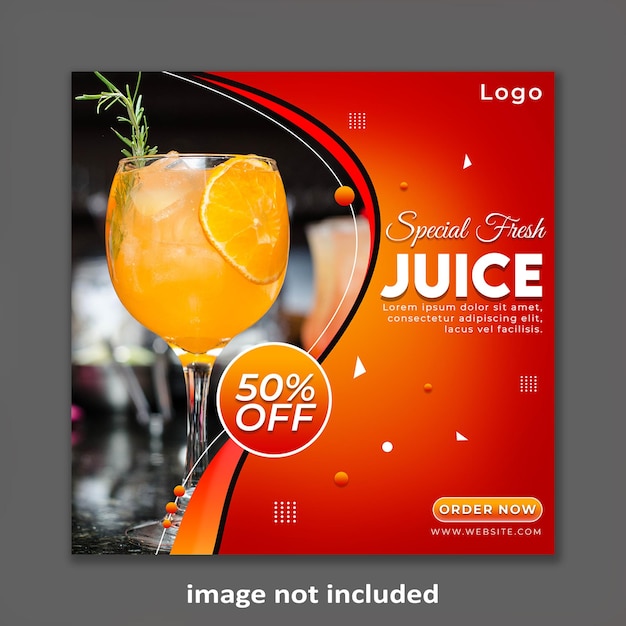 Juice Social Media Post and gradient post design template