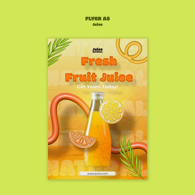 PSD juice template design