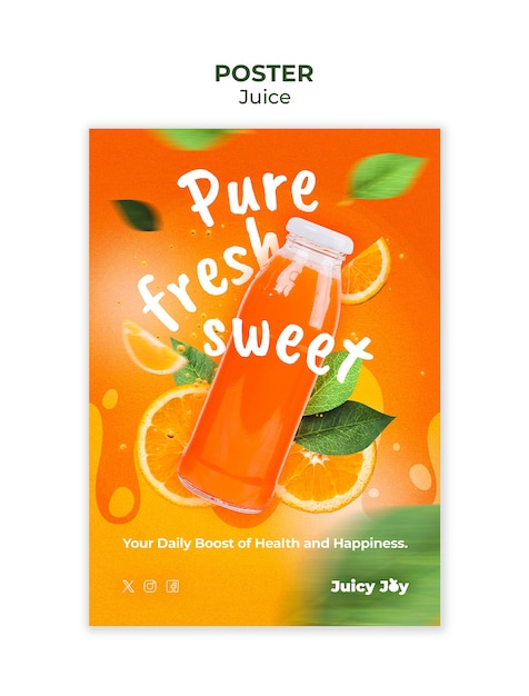 PSD juice template design