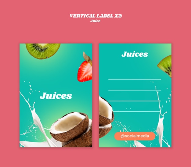 PSD juice  template design