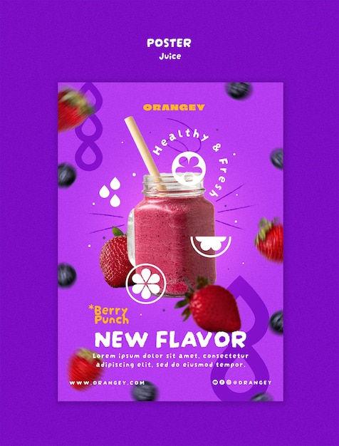 PSD juice template design