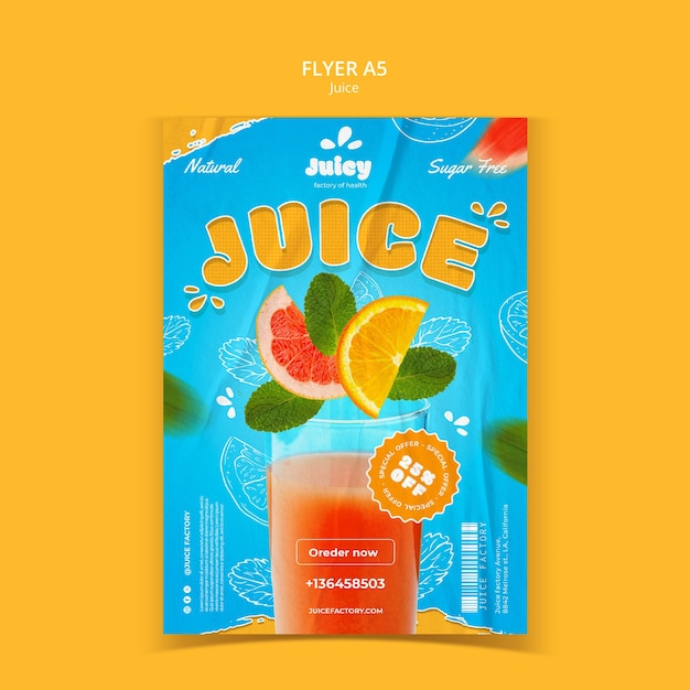 PSD juice template design