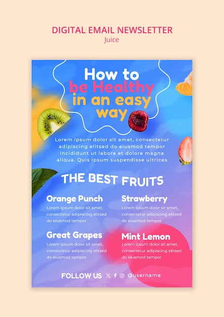 Juice template design