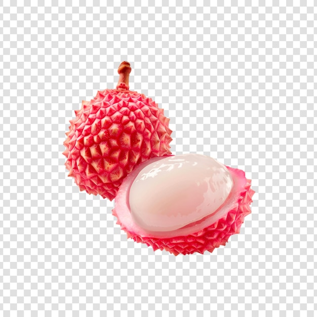 PSD juicy lychee on a transparent background