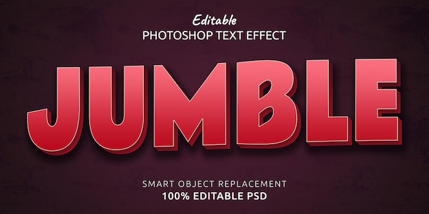 Jumble Editable Photoshop Text Style Effect