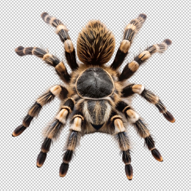 Jumping spider isolated on white background illustration with clipping path