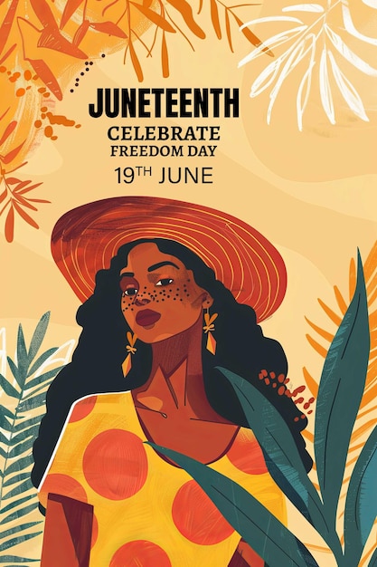 juneteenth flat background