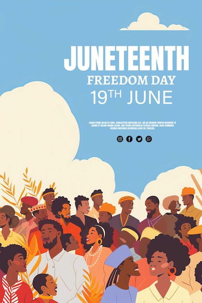 juneteenth flat background