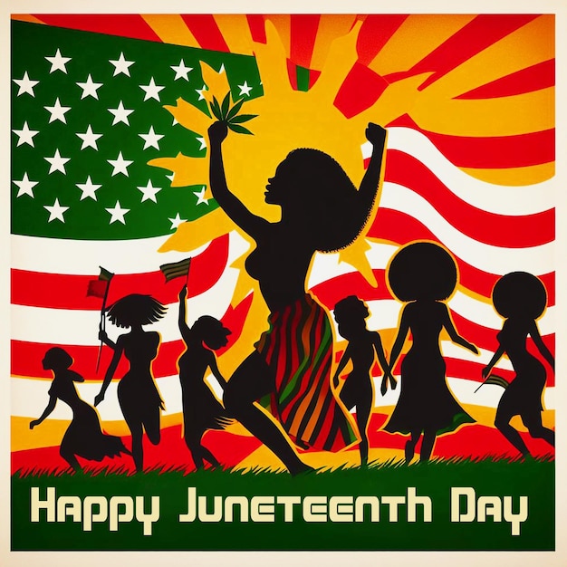 Juneteenth Freedom Day Illustration Background Design Template