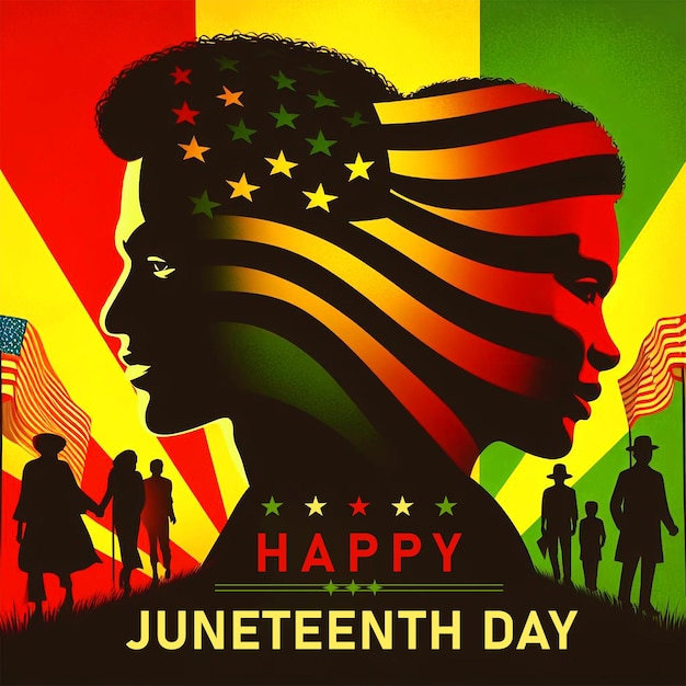 Juneteenth Freedom Day Illustration Background Design Template