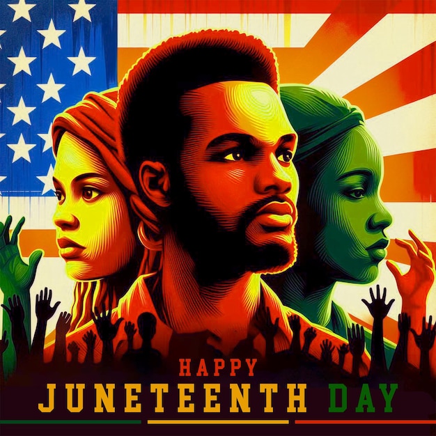 Juneteenth Freedom Day Illustration Background Design Template