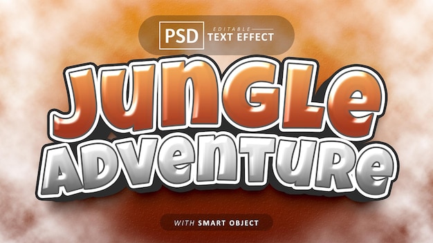 Jungle adventure text editable font effect