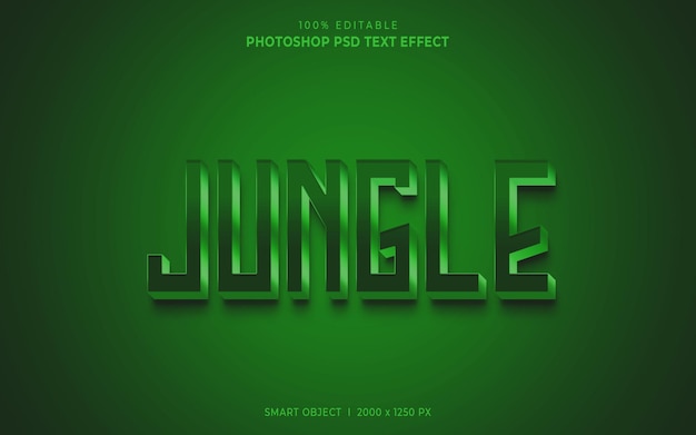 Jungle editable psd text effect