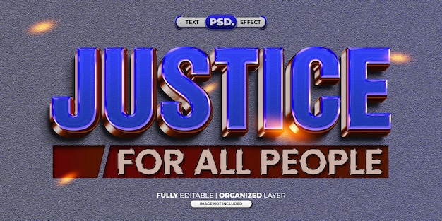 Justice modern tittle movie text effect