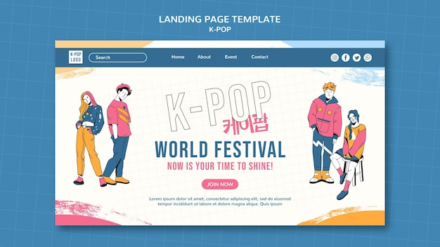 K-pop festival landing page