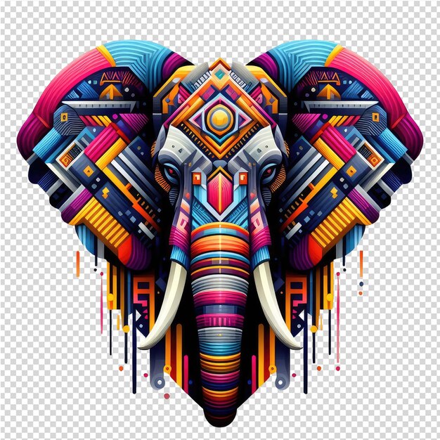 PSD kaleidoscopic wildlife design