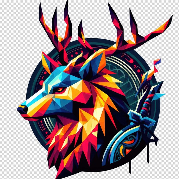 PSD kaleidoscopic wildlife design