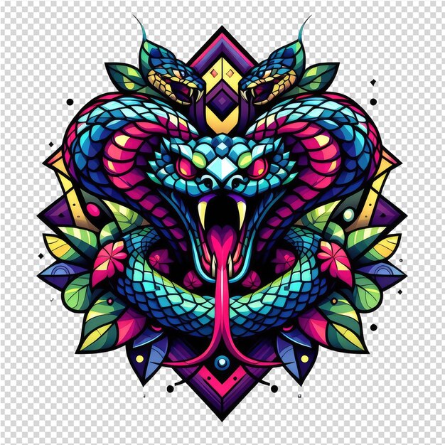 PSD kaleidoscopic wildlife design