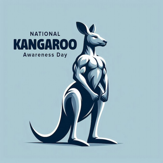 PSD kangaroo awareness day creative banner design template