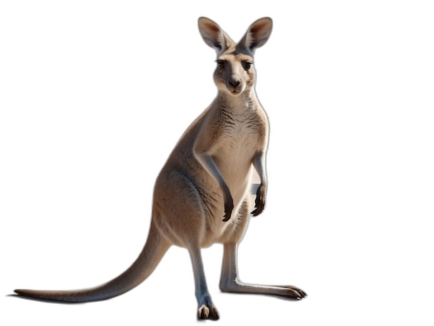 Kangaroo PSD on a white background