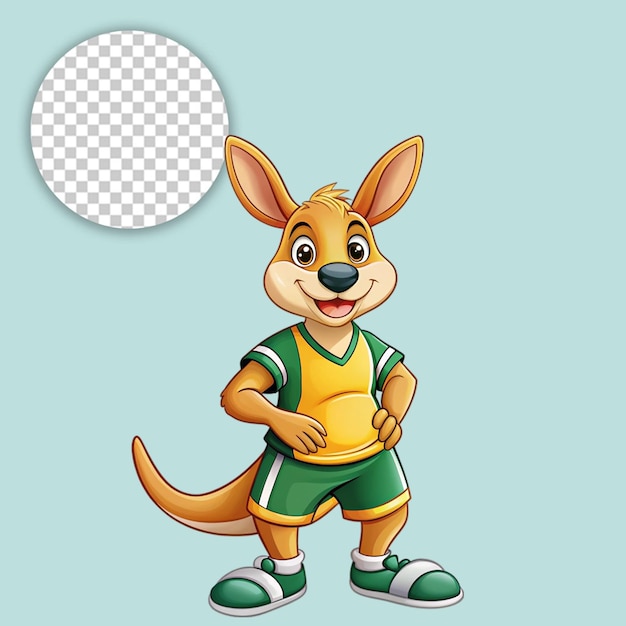 kangaroo standing on transparent background