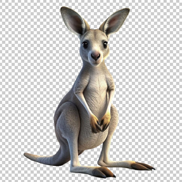 PSD kangaroo on transparent background