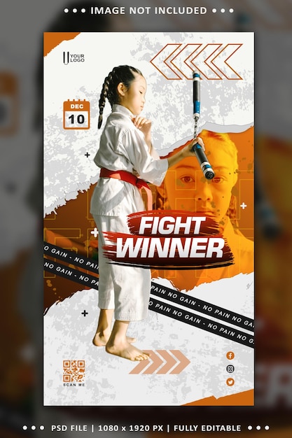 Karate Kid Flyer Social Media Story Template