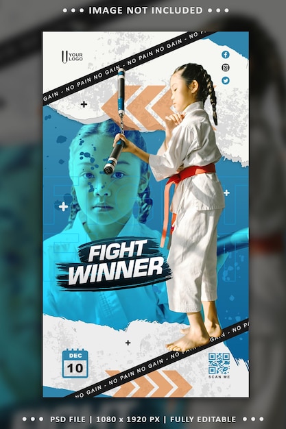 Karate Kid Flyer Social Media Story Template