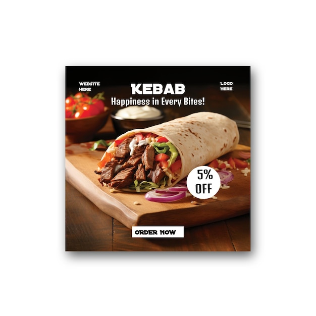 PSD kebab banner brochure poster flyer psd