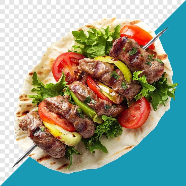 Kebab transparent background isolated image generative AI