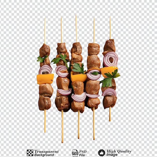 PSD kebabs isolated on transparent background