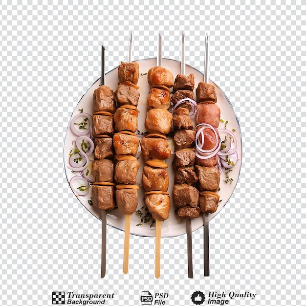 PSD kebabs isolated on transparent background