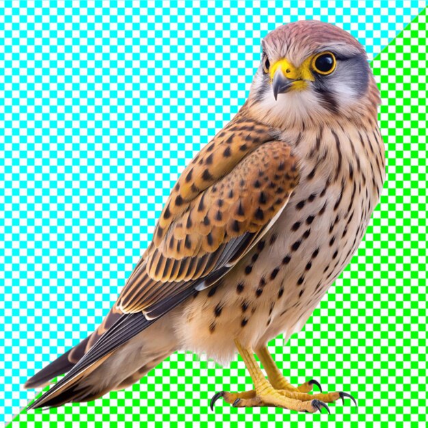 PSD kestrel on white background