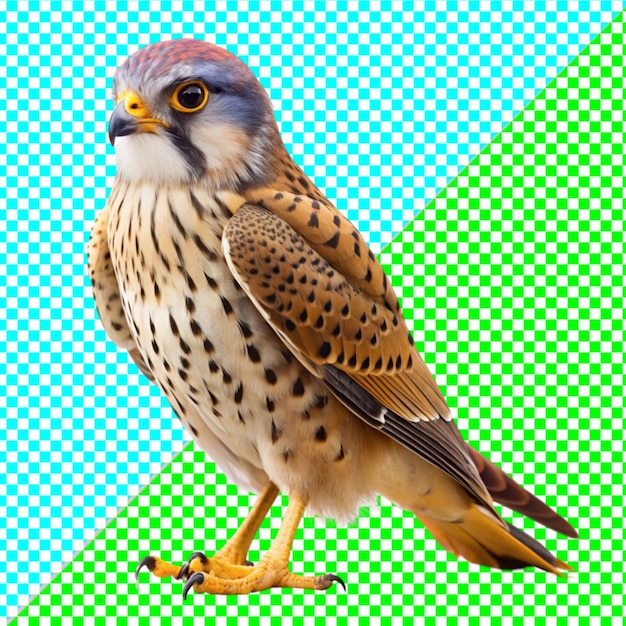 PSD kestrel on white background