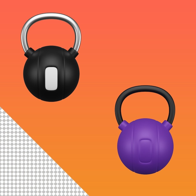 Kettle bell 3d icon