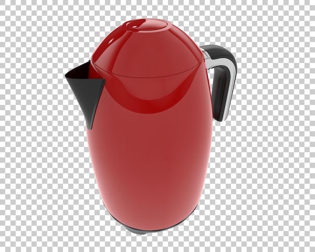 PSD kettle isolated on background 3d rendering illustration