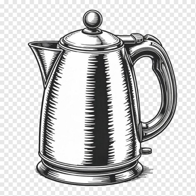 PSD kettle isolated transparent png background