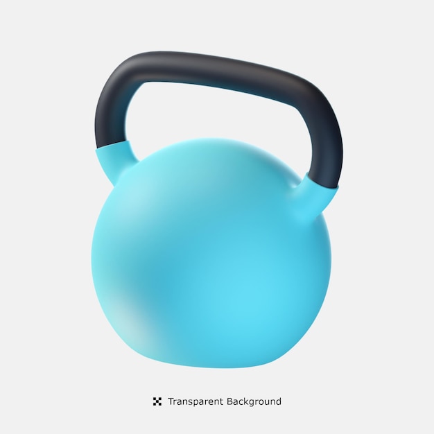 Kettlebell 3d icon illustration