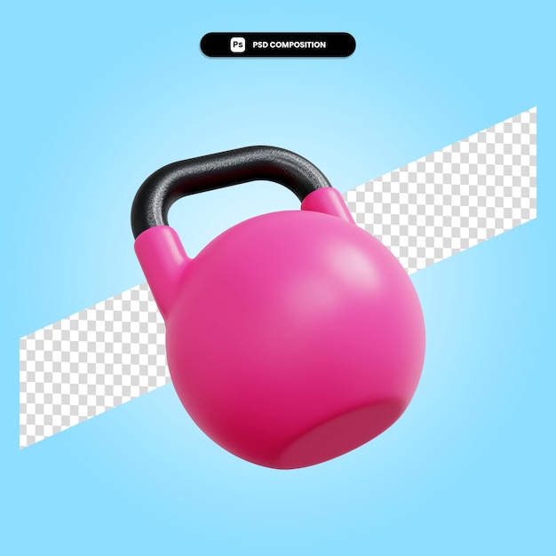 Kettlebell 3d render illustration isolated