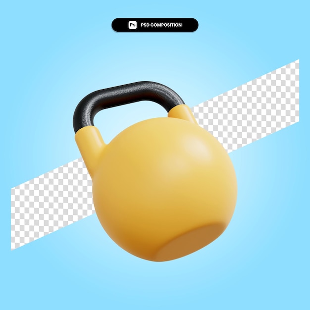 Kettlebell 3d render illustration isolated