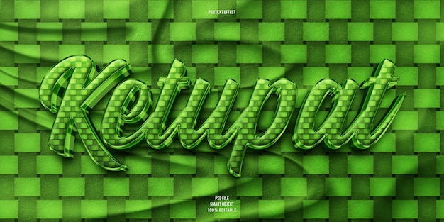 Ketupat 3D editable text effect