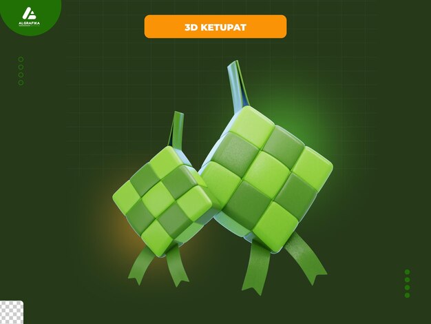 ketupat 3d icon