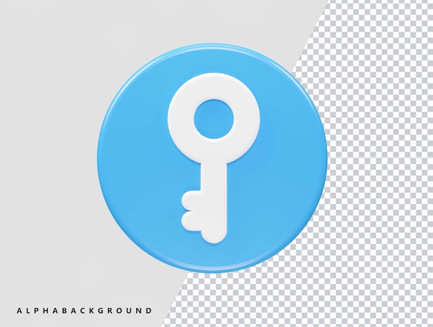 Key 3d render icon