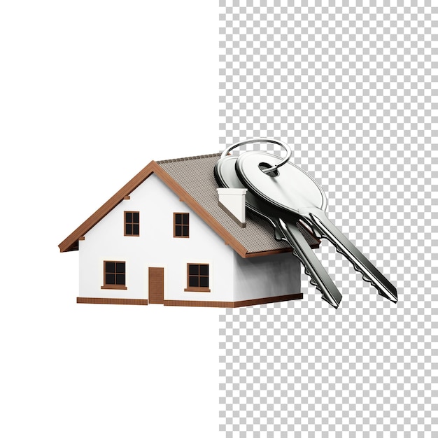 Key house new home 3d illustration