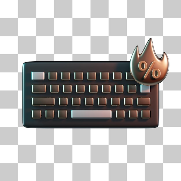 Keyboard Sale 3D Icon