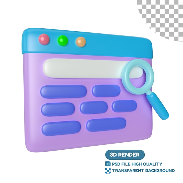 Keyword 3D Illustration Icon